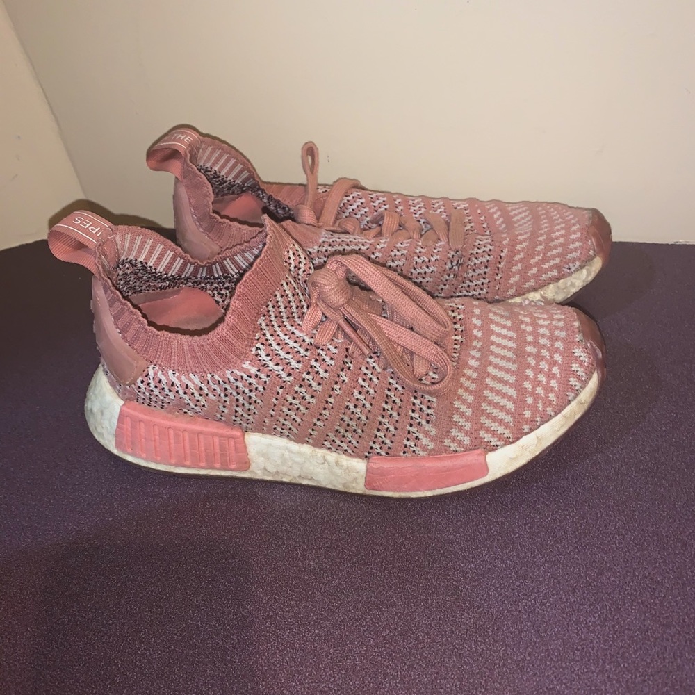 Light pink Adidas NMDs